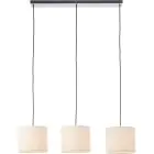 Brilliant Teddy Colgante De Luz Metal Textil Beige | Apta para 3x E27