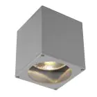 SLV Big Theo Techo Foco Aluminium Gris | Al Aire Libre - IP44 - Apta para 1x GU10 Max. 75W - Regulable