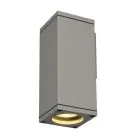 SLV Theo Luz De Pared Aluminium Gris Cuadrado | Al Aire Libre - IP44 - Apta para 1x GU10 
