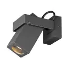 SLV Theo Soporte Luz De Pared Aluminium Antracita | IP65 - Al Aire Libre - Apta para 1x GU10 Max. 7W - Regulable