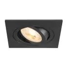 SLV New Tria 75 Foco Aluminium Negro Cuadrado | Recorte 75mm - Apta para 1x GU10 