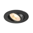 SLV New Tria 68 Foco Aluminium Negro Esférica | Recorte 68mm - Apta para 1x GU10 