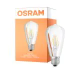 Osram Classic LED E27 Edison Con Filamento Clara 6.5W 806lm - 827 Luz Muy Cálida | Reemplazo 60W