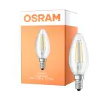 Osram Classic LED E14 Vela con Filamento Clara 4W 470lm - Relax and Active - 827 Luz muy Cálida | Reemplazo 40W