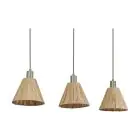 Ledvance LED Colgante De Luz Decor Ratán Lineal Marrón | Apta para 3x E27