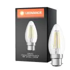 Ledvance Classic Performance LED Bulbo B22d Vela con Filamento Clara 4W 470lm - 827 Luz muy Cálida | Reemplazo 40W