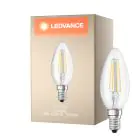 Ledvance Classic LED E14 Vela con Filamento Clara 4W 470lm - 827 Luz muy Cálida | Reemplazo 40W