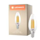 Ledvance Classic LED E14 Vela Con Filamento Clara 3.4W 470lm - 827 Luz Muy Cálida | Regulable - Reemplazo 40W