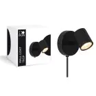 D'Lite Luz De Pared Trop Arenoso Negro | Apta Para 1x GU10