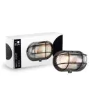 D'Lite Luz De Pared Ecco Negro Oval | IP44 - Apta para 1x E27