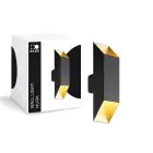 D'Lite Luz De Pared Nura Aluminium Negro Up & Down 7W 250lm - 830 Luz Cálida | IP44