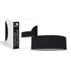 D'Lite Luz de techo Lunelle 30cm Textil Negro | Apta para 2x E27 