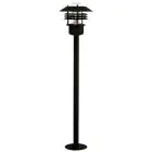 Nordlux Vejers Lámpara de pedestal Metal y Vidrio Negro | IP54 - Apta para E27