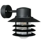 Nordlux Vejers Luz De Pared Metal y Vidrio Negro | IP54 - Apta para E27