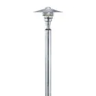 Nordlux Vejers 2M Lámpara de pedestal Acero Galvanizado y Vidrio Gris | IP54 - Apta para E27