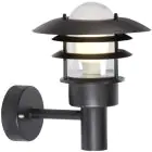 Nordlux Lønstrup 22 Luz De Pared Metal y Vidrio Negro | 220mm - IP44 - Apta para E27