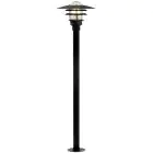 Nordlux Lønstrup 32 Lámpara de pedestal Metal y Vidrio Negro | 320mm - IP44 - Apta para E27