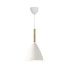 DFTP by Nordlux Pure 20 Colgante De Luz Metal y Madera Blanco | Apta para E27
