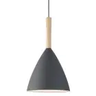 DFTP by Nordlux Pure 20 Colgante De Luz Metal y Madera Gris | Apta para E27