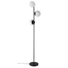 Nordlux Lilly Lámpara de pie Metal y Vidrio Negro | Apta para 3x E14