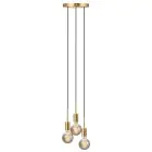 Nordlux Paco Colgante De Luz Metal 3-Foco Latón | Apta para 3x E27