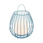 Nordlux Lámpara De Mesa Jim To-Go Portable Batería Azul 3W 300lm - 827 Luz Muy Cálida | 3 Pasos Regulable 