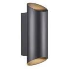 Nordlux Nico Luz De Pared Aluminium Negro Up & Down | IP54 - Apta para 2x GU10