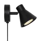 Nordlux Eik Luz De Pared Metal Negro | Apta para 1x GU10