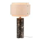 DFTP by Nordlux Lámpara De Mesa Takai Mármol y Textil Beige | Apta para 1x E27
