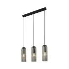 Nordlux Miella 3-Rail Colgante De Luz Vidrio Smoke | Apta para 3x E27