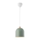 Nordlux Gaston Colgante De Luz Metal y Madera Verde | Apta para E27