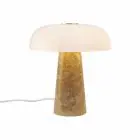 DFTP by Nordlux Lámpara De Mesa Glossy Mármol y Vidrio Beige | 220mm - Apta para 1x E14