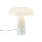 DFTP by Nordlux Lámpara De Mesa Glossy Mármol y Vidrio Blanco | 220mm - Apta para 1x  E14