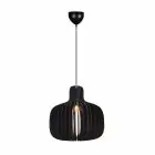 Nordlux Hazo 43 Colgante De Luz Madera Negro | Apta para 1x E27