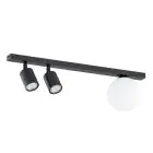 Emibig Luz de techo Baster Acero Negro | Apta para 2x GU10 - Max 8W, 1x E14 - Max 10W