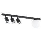 Emibig Luz de techo Baster Acero Negro | Apta para 3x GU10 - Max 8W, 1x E14 - Max 10W