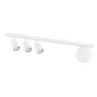 Emibig Luz de techo Baster Acero Blanco | Apta para 3x GU10 - Max 8W, 1x E14 - Max 10W