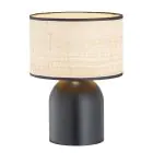 Emibig Lámpara De Mesa Aspen Acero Negro | Apta para 1x E27 - Max 15W