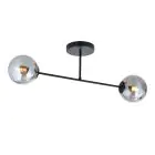 Emibig Luz de techo Roma Acero Negro | Apta para 2x E14 - Max 10W
