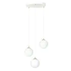Emibig Colgante De Luz Royal Acero Blanco | Apta para 3x E14 - Max 10W