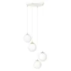 Emibig Colgante De Luz Royal Acero Blanco | Apta para 4x E14 - Max 10W