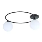 Emibig Luz de techo Sopra Acero Negro | Apta para 2x E14 - Max 10W