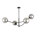 Emibig Luz de techo Hunter Acero Negro | Apta para 4x E14 - Max 10W