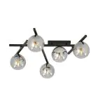 Emibig Luz de techo Smart Acero Negro | Apta para 5x E14 - Max 10W