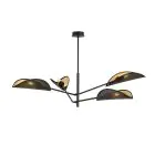 Emibig Luz de techo Vene Acero Negro | Apta para 4x E14 - Max 10W