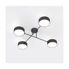 Emibig Luz de techo Maga Acero Negro | Apta para 4x E14 - Max 10W