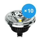 Multipack 10x Noxion Lucent Foco LED GU10 AR111 12W 600lm 40D - 930 Luz Cálida | Mejor reproducción de color - Regulable - Reemplazo 50W
