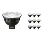 Multipack 10x Philips Master LED Foco GU5.3 MR16 6.7W 440lm 36D - 930 Luz Cálida | Mejor reproducción de color - Regulable - Reemplazo 35W