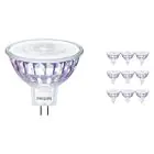Multipack 10x Philips Master Value LED Foco GU5.3 MR16 7.5W 660lm 60D - 940 Blanco Frio | Mejor reproducción de color - Regulable - Reemplazo 50W