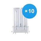 Multipack 10x Osram Dulux F 24W 830 | Luz Cálida - 4-Pines